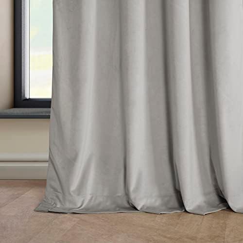 Grommet Plush Velvet Curtains For Bedroom (1 Panel) 50W x 120L, City