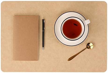 Faux Leather Placemats, Set of 6 PU Table Mats, Easy to Clean, Heat &