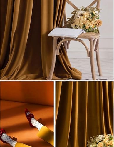 Room Curtains for Bedroom Blackout | Polyester Solid Dark Brown Fleece