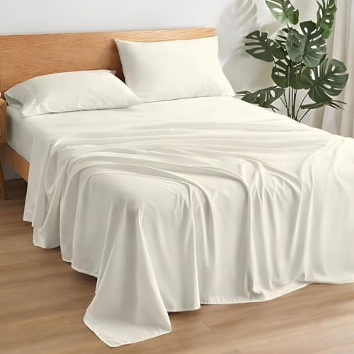 Rajlinen Full Sheet Set Microfiber Bed Sheets, Ultra Soft Hotel Luxury