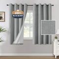 H.VERSAILTEX Chenille Linen Blackout Curtains for Bedroom 63 Inches