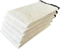 5 Pack, 100% Cotton White Ribbed Terry Bar Mop with Black Boarder for