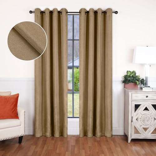 SUPERIOR Semi Blackout Curtains - Classic Linen Design - 52" x 96"