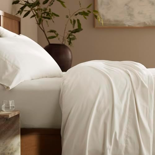BOLL & BRANCH Signature Hemmed Sheet Set, Split King, Cream