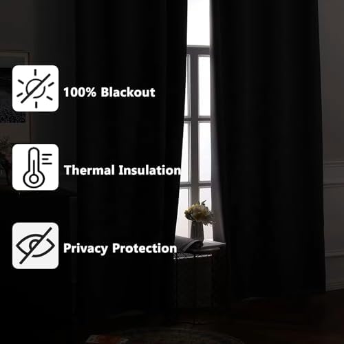 Gray Pinch Pleated Blackout Curtains 84 inches Long, 1 Panel