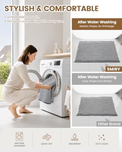 Arotive Waffle Bathroom Runner Rug 60X24, Boho Extra Soft Washable