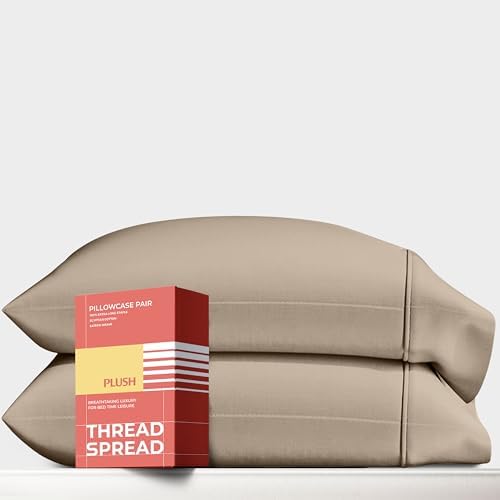 Thread Spread Egyptian Cotton Pillow Cases King Size Set of 2 - Luxury