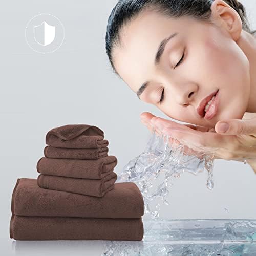 TENSTARS Luxury Silk Hemming Towel Set - Light Thin Quick Drying - 2