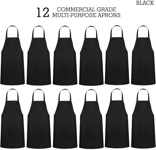 12 Apron Waiter Apron Waist Apron 3 Pocket Black Waiter Apron Half