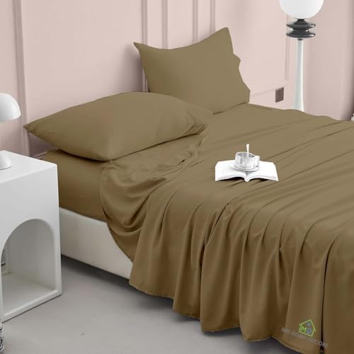 4-Piece Full Sheet Set, 100% Egyptian Cotton, High Thread Count, Deep