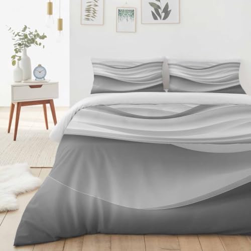 Abstract Queen Duvet Cover Set - 4 Pcs Comforter Cover Bedding Sets