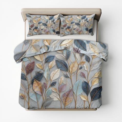 Leaf Duvet Cover King Size 3 Piece