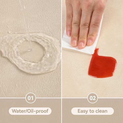 UnivoColors Placemats Round Faux Leather Placemats Set of