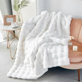 RYNGHIPY Faux Fur Throw Blanket Double Sided Thick and Warm Plush