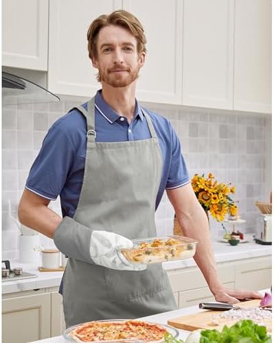 Mijotex Tc Unisex Bib Apron Adjustable Strap Cooking Kitchen Solid