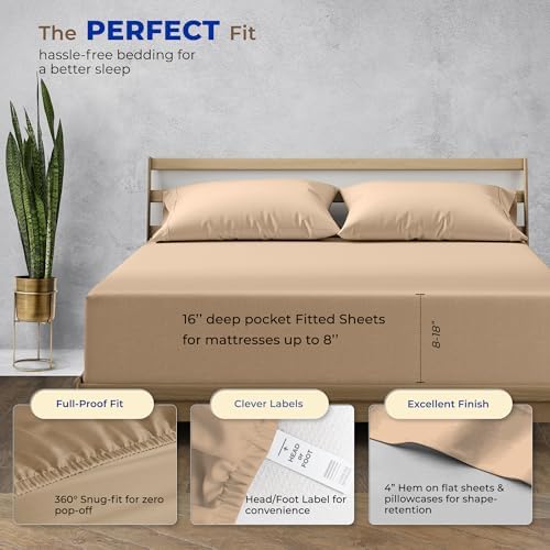 THREAD SPREAD Full Size Bed Sheets, Luxury 1000 Series Paradise