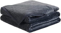 EASELAND Soft Lightweight Queen Size Fleece Blanket, Dark Grey 90x90