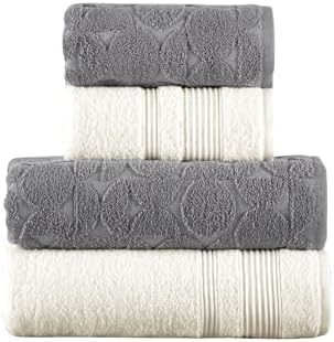 SODEF Bath Towel Set 4-Piece 100% Cotton Turkish Towels, Soft