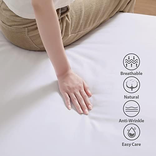 100% Egyptian Cotton Fitted Sheet CK Size White, 600 Thread Count