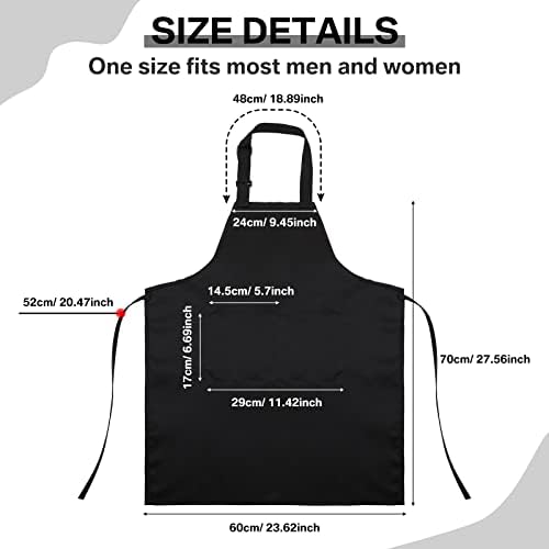 JaGely 24 Pack Bib Aprons with 2 Pockets Adjustable Bulk Kitchen