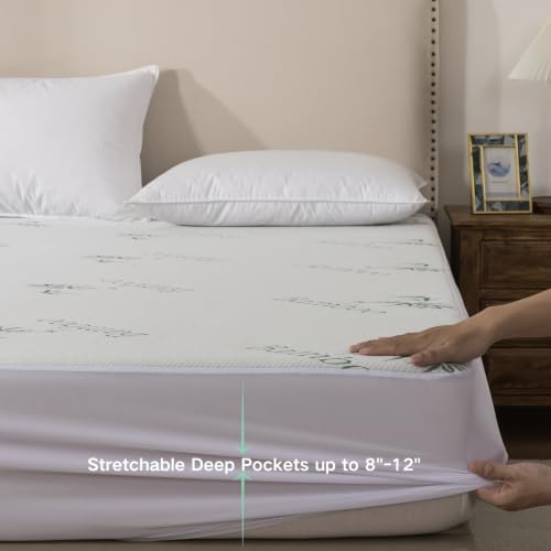 WhatsBedding Mattress Topper Cover Queen Size (Only Cover), Breathable