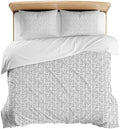 3 Pieces Bedding Set Queen Size, Vintage Gray Soft Duvet Covers Set
