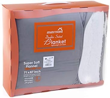 Mintra Home Sherpa Soft Flannel Throw Blanket