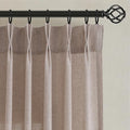 Nanspring Pinch Pleated Linen Curtains 84 Inches Long for Living Room