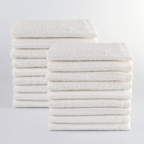 18-Piece Kitchen Bar Mop Dishcloth Set, White