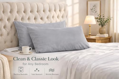 EVOLIVE Standard Microfiber Pillowcases Set of 2, 20"x30"