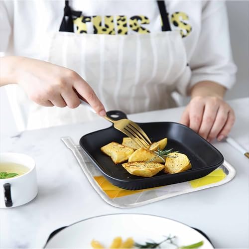 Quilted Cotton Terry Cloth Oven Mitt, Pot Holder Yellow Ombre Gray