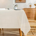 Natural Linen Textured Square Tablecloth, Slubby Lightweight Table