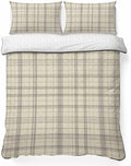 Quilts King Size Bedding Set, Check Plaid Lightweight Quilted