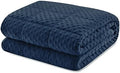 Huloo Sleep Weighted Blanket Queen 20lbs for Adult(60"×80",Navy Blue)