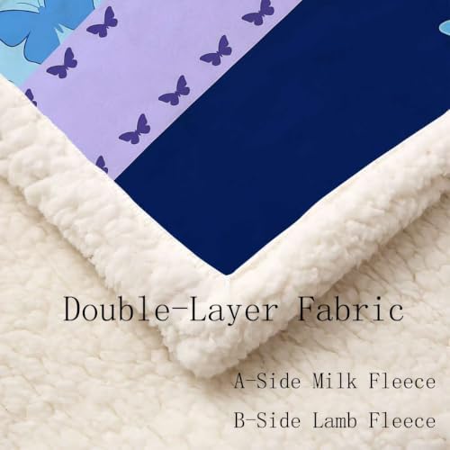 Minimal Wings Double-Layer Sherpa Fleece Throw Blanket 60”x 80”