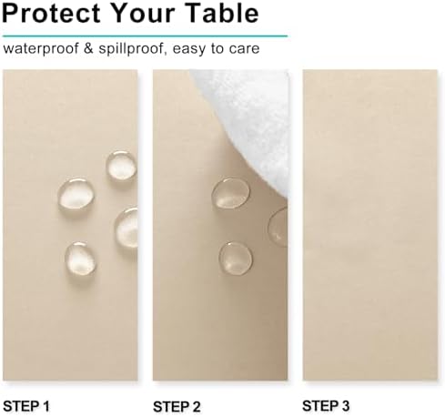 Hiasan Square Tablecloth, Beige, 60 x 60 Inch, 1 Pack