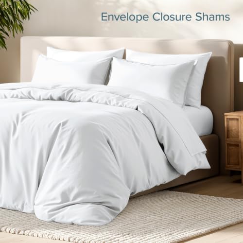 Bare Home Duvet Cover Set 1800 Ultra-Soft (King, White)