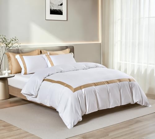 Duvet Cover Set 3 pcs(1 Duvet Cover+2 Pillowcases) 100% Cotton Sateen