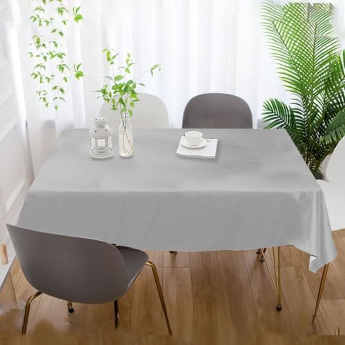 linqin Gray Color Rectangular Tablecloth 60x120 in