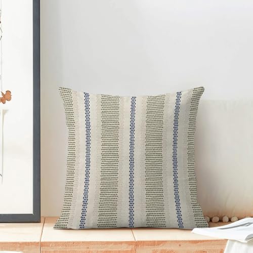 Boho Pillow Covers 22x22 Set of 2 Sage Green Blue Abstract Polka Dot