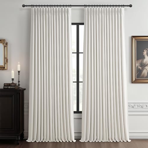Pinch Pleat Extra Long High Ceiling 120 Inch Curtains for Living Room