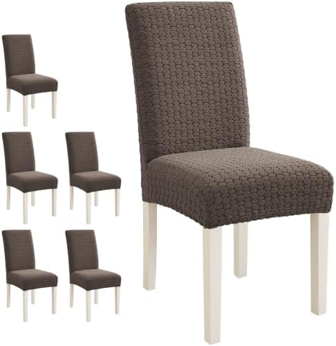 Dining Chair Covers Set of 6,Stretch Chair Covers for Dining Chair