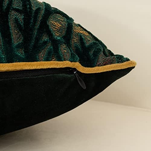Yangest Green Twigs Throw Pillow Cover Branches Velvet Cushion Case