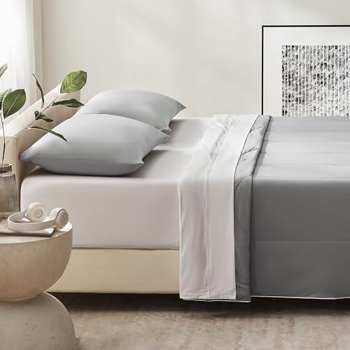 SLEEP ZONE Queen Cooling Comforter Set for Hot Sleepers, Nanotex