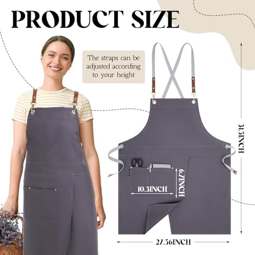 Crossback Pottery Apron Split Leg, Adjustable Straps