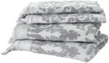 SKL Home Mirage Fringe Bath Towel Set-4pc, 100% Turkish Cotton, Gray