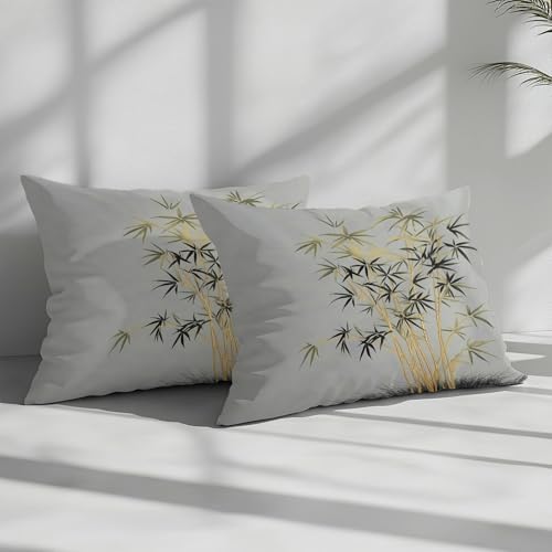 King Duvet Cover Set Minimalist Plant Bamboo Soft Microfiber