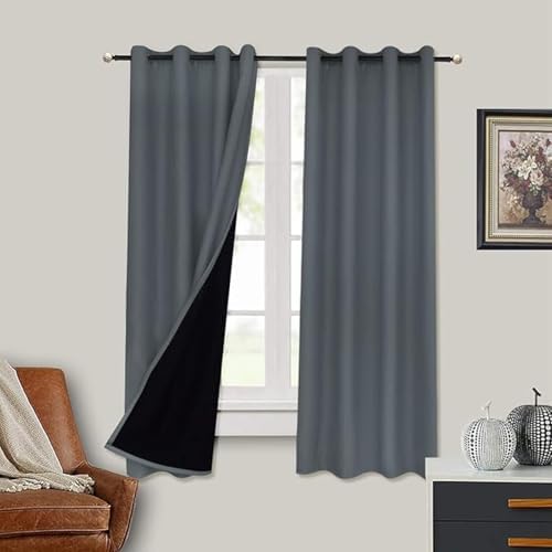 Khaki,Blackout Curtains for Bedroom Living Room 2 Panels Thermal