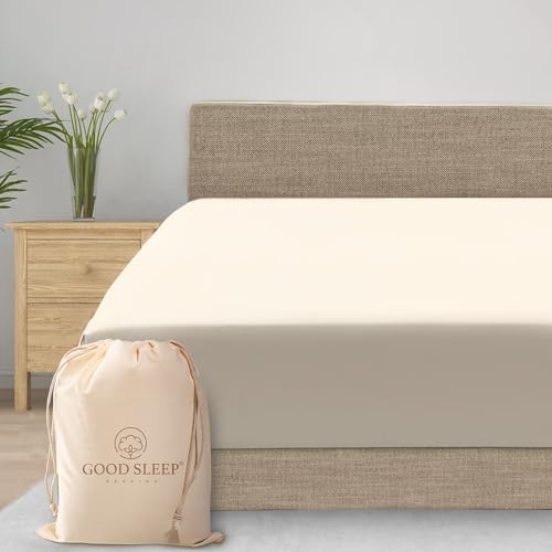 800 TC Fitted California King Sheet Only, 100% Egyptian Cotton - Ivory