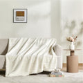 Sophia & William, Faux Fur Throw Blanket, 60 x 80 Faux Fur, Cream